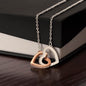 Linked Love: Interlocking Hearts Necklace (No Message Card)