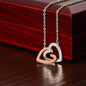 Linked Love: Interlocking Hearts Necklace (No Message Card)
