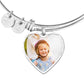 Personalized Heart Bangle