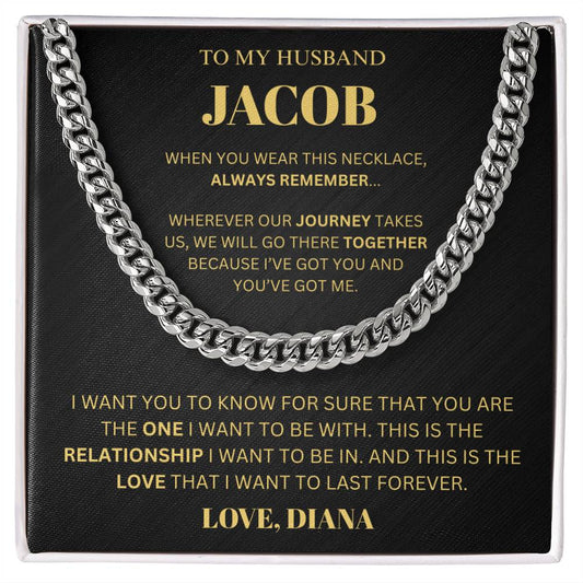 Husband Personalized  Link Chain Necklace