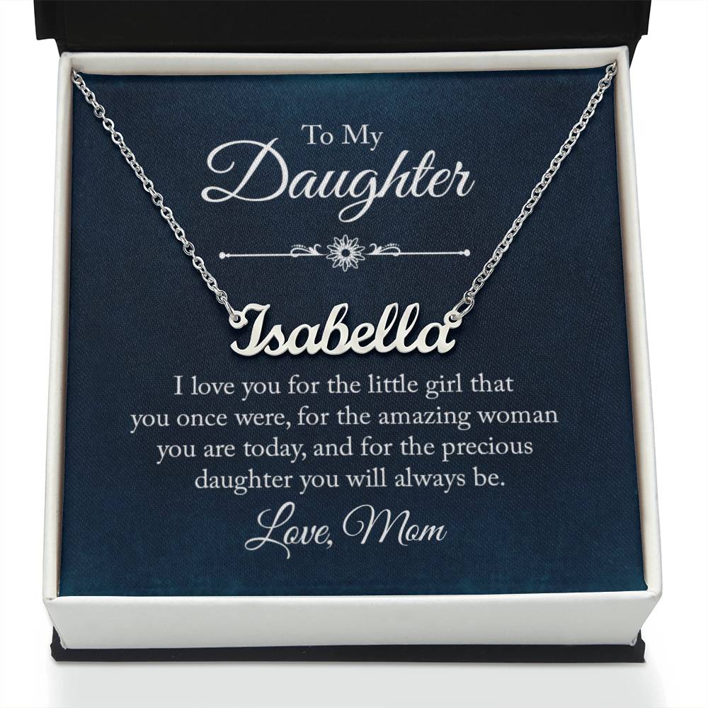 Daughter's Name Necklace: From Mom