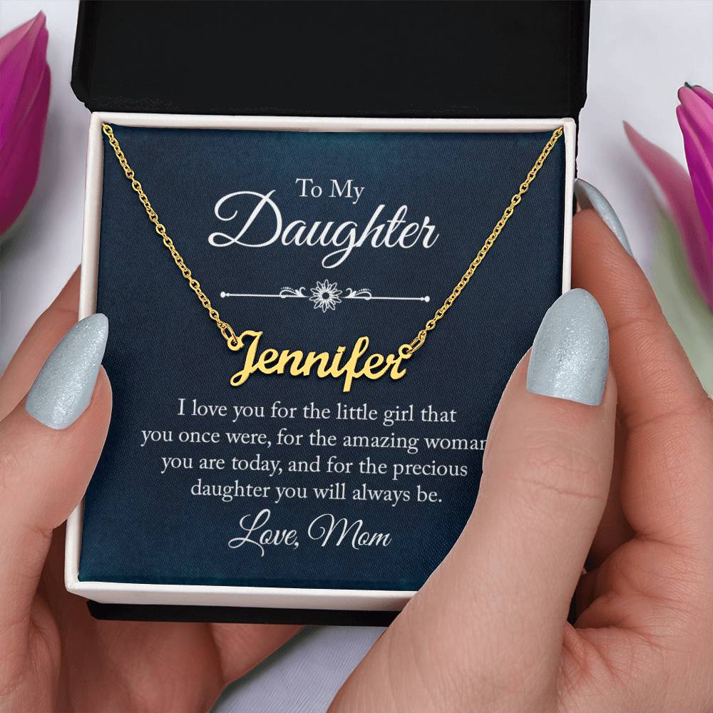 Daughter's Name Necklace: From Mom