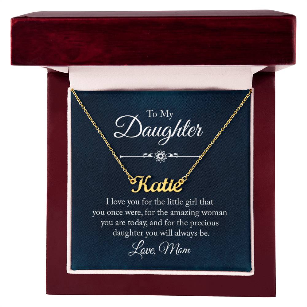 Daughter's Name Necklace: From Mom